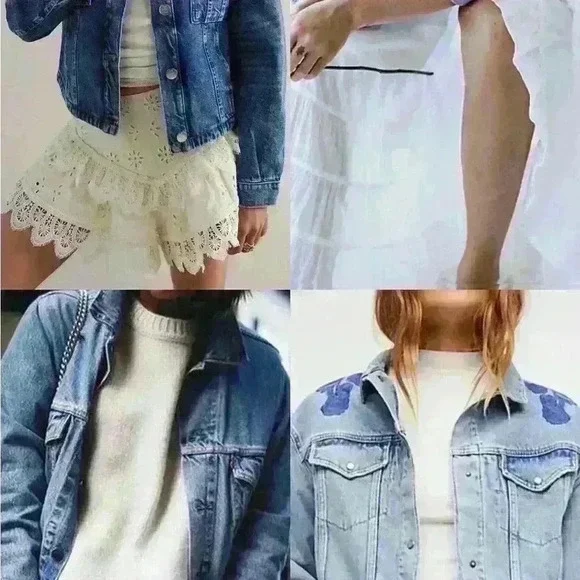 VINCE CAMUTO Jean Jacket Size M - Picture 2 of 10